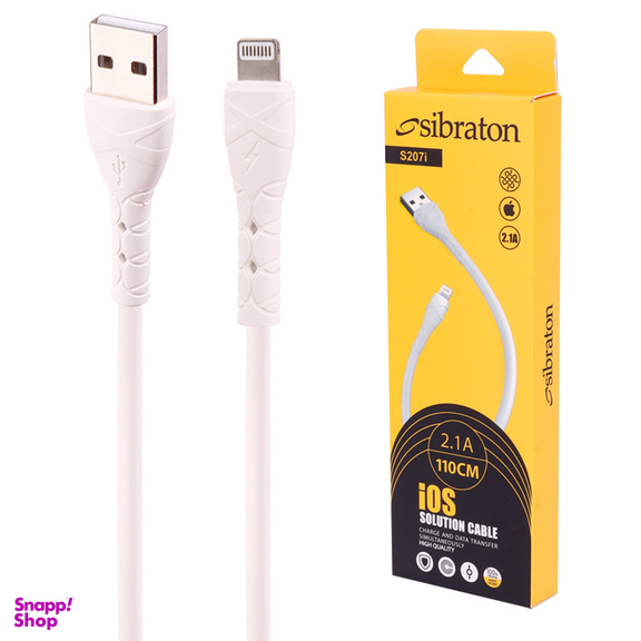 کابل دیتا USB به Lightning سیبراتون مدل S207i طول 1.1 متر