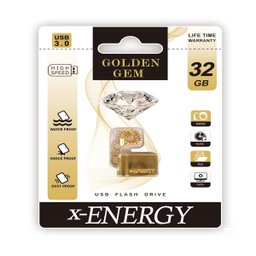فلش مموری ایکس-انرژی مدل GOLDEN GEM USB3.0ظرفیت 32 گیگابایت