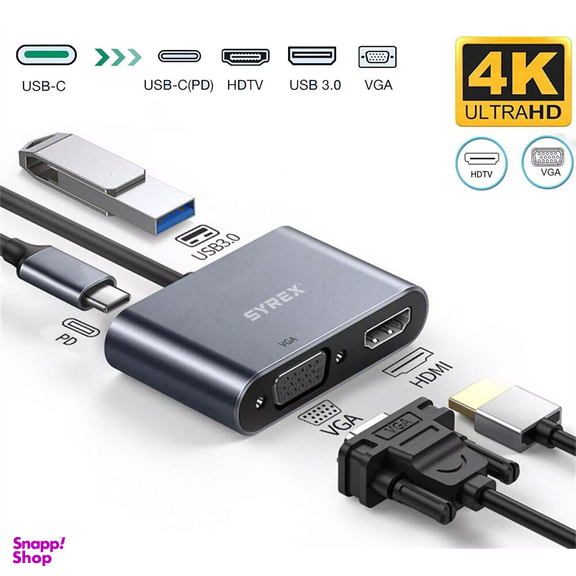 هاب 4 پورت سایرکس مدل SX-UBC4H