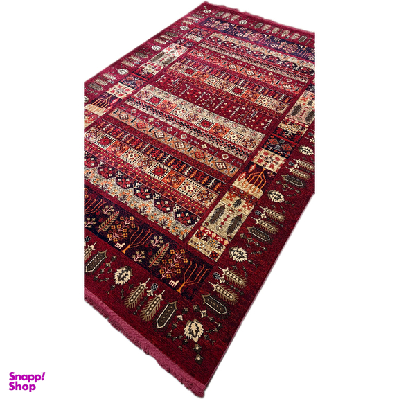 فرش ماشینی بزرگمهر کد 78002 رنگ زمینه قرمز