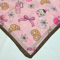 روسری دخترانه آنالیا مدل نخی طرح کروسان کد 10185