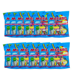 پاستیل رنگین کمانی مارابو وزن 50 گرم بسته 12 عددی