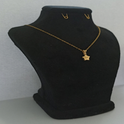 آویز گردنبند طلا 18 عیار زنانه مدل ستاره تیفانی