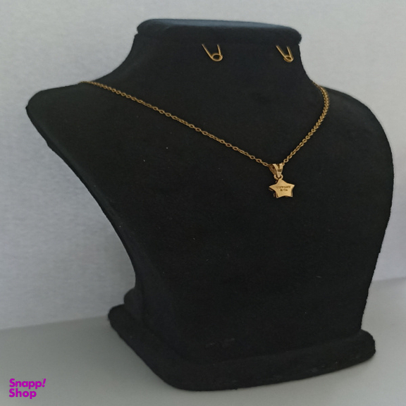 آویز گردنبند طلا 18 عیار زنانه مدل ستاره تیفانی