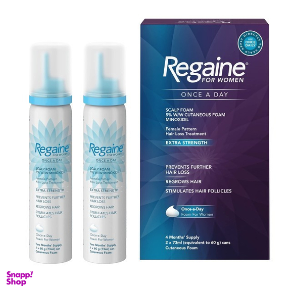 فوم ماینوکسیدل 2% ضد ریزش و رشد مو regaine حجم 75 میلی لیتر مجموعه 2 عددی