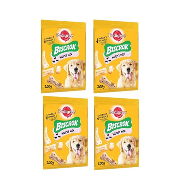 تشویقی سگ پدیگری مدل بیسکوراک Biscrock pedigree وزن 200 گرم بسته 4 عددی