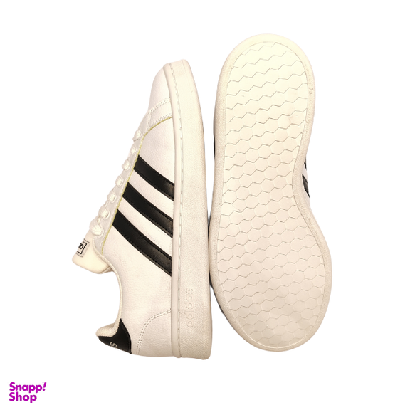 کفش ونس مردانه طرح آدیداس گرند کورت کد B759 رنگ سفید مشکی