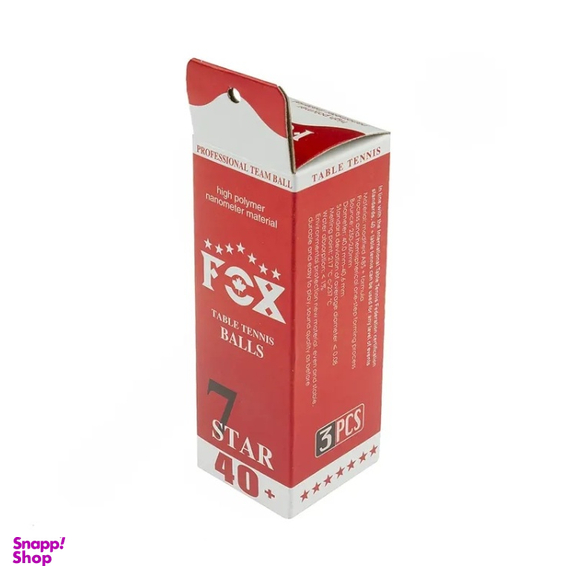 توپ پینگ پنگ فاکس 7 ستاره مدل 40+ T007 بسته 3 عددی