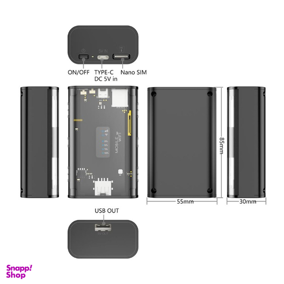 مودم سیم کارتی 4G قابل حمل نزتک مدل Naztech NZT-99G