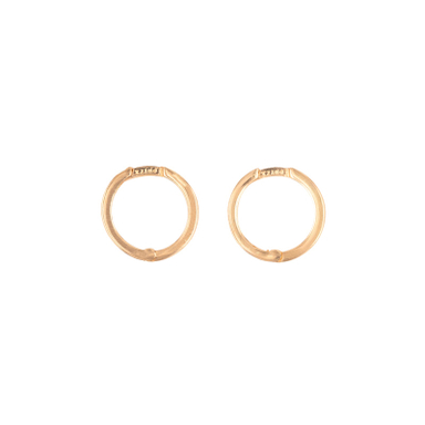 گوشواره حلقه ای طلا 18 عیار زنانه طلاجات مدل 1012