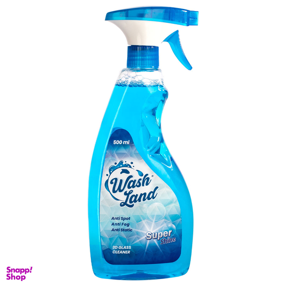 شیشه پاک کن آبی واش لند مدل ضد الکتریسیته ساکن حجم ۵۰۰ میلی لیتر