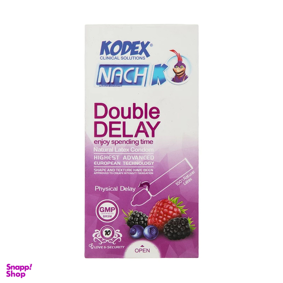 کاندوم تاخیری ناچ کدکس مدل Double Delay بسته 10 عددی