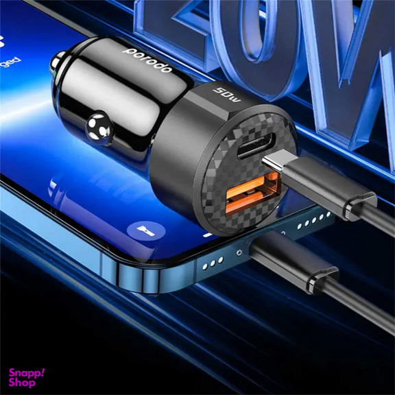 شارژر فندکی دو پورت 50 وات پرودو مدل Porodo 50W Dual Port Car
