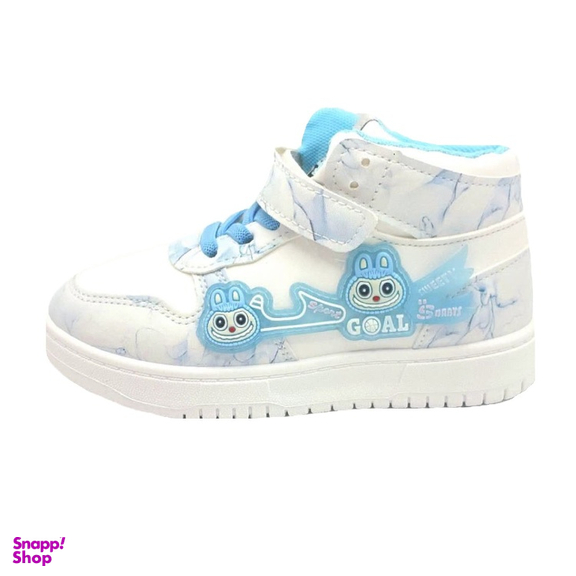 نیم بوت دخترانه مدل RO10219 رنگ سفید آبی