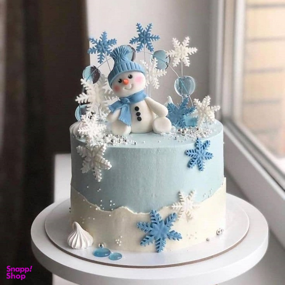 کاتر فشاری شیرینی پزی پلاستیکی به گز مدل برف مجموعه 3 عددی