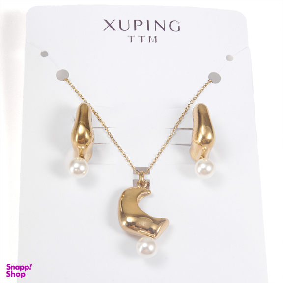 نیم ست زیور زنانه ژوپینگ کد 1171602270 رنگ طلایی