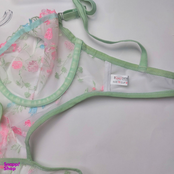 لباس خواب زنانه نوشه پوش مدل بادی توری فنردار کد 907