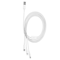 کابل تبدیل USB به microUSB / لایتنینگ / USB-C بیسوس مدل CAMLTYS-02 طول 1.5 متر