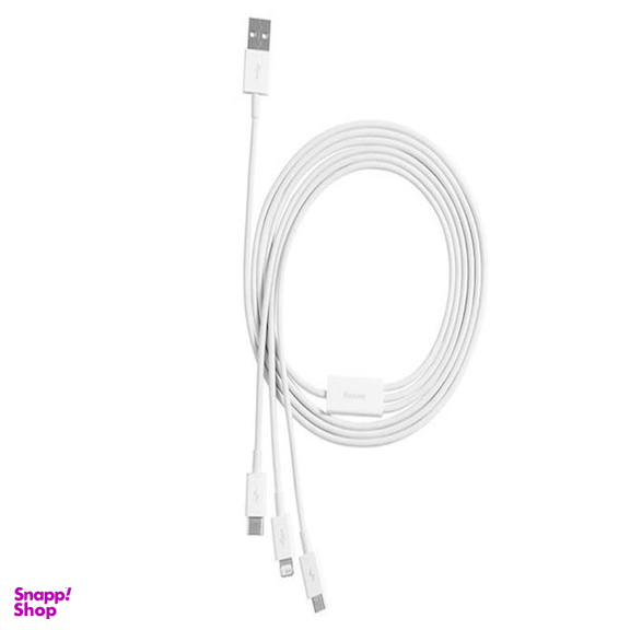 کابل تبدیل USB به microUSB / لایتنینگ / USB-C بیسوس مدل CAMLTYS-02 طول 1.5 متر