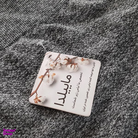 شلوارک ورزشی زنانه ماییلدا مدل پشت چین دار کد 4846 رنگ خاکستری تیره