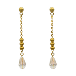 گوشواره زنانه مانچو مدل آویز سفید کد ef032