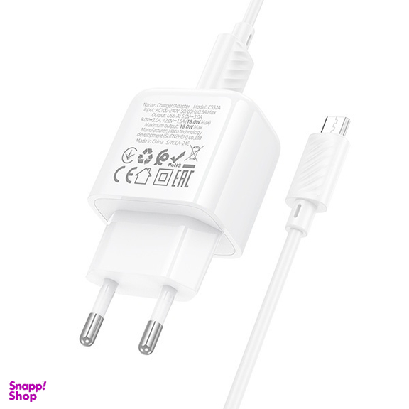 شارژر دیواری هوکو مدل CS52A USB به همراه کابل MicroUSB
