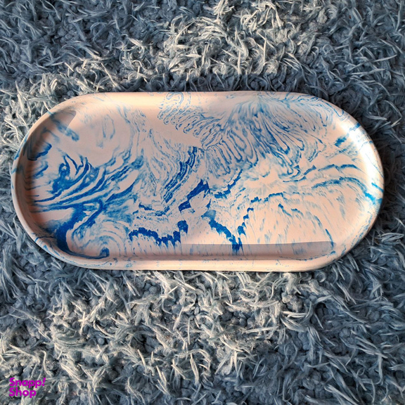 سینی مدل بیضی طرح ماربل کد 10