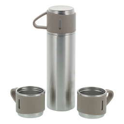 فلاسک مدل 20 گنجایش 0.5 لیتر به همراه لیوان سفری مجموعه 3 عددی