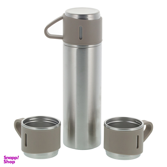 فلاسک مدل 20 گنجایش 0.5 لیتر به همراه لیوان سفری مجموعه 3 عددی