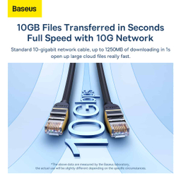 کابل شبکه Cat7 باسئوس مدل HIGH SPEED SEVEN TYPES 10GIGABIT
