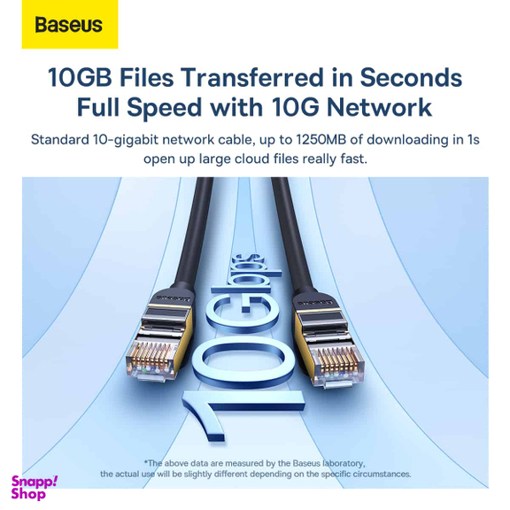 کابل شبکه Cat7 باسئوس مدل HIGH SPEED SEVEN TYPES 10GIGABIT