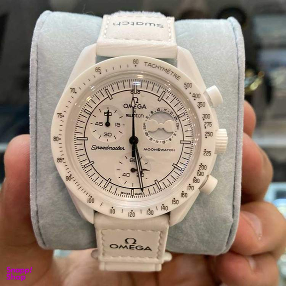 ساعت عقربه ای مردانه طرح امگا مدل MOONPHASE سه موتوره فعال