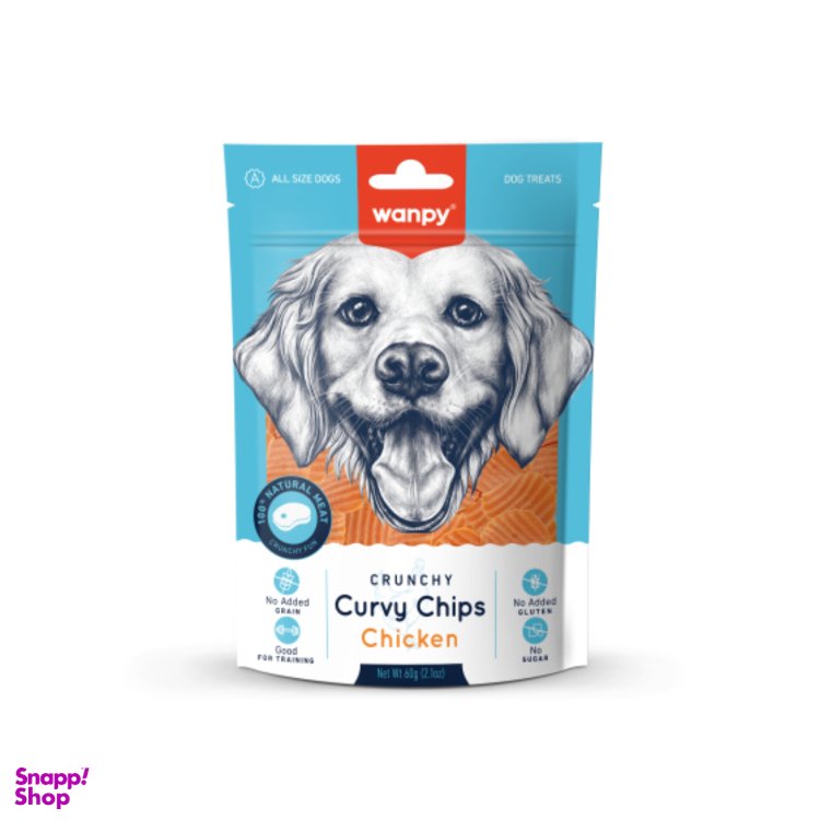 تشویقی سگ ونپی مدل Curvy Chips Chicken وزن 100 گرم