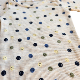 بادی نوزادی نیم ایت طرح شکلک های خندان کد 10259 رنگ کرم