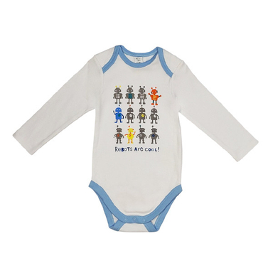 بادی آستین بلند نوزادی سی اند ای کد 5957 رنگ سفید