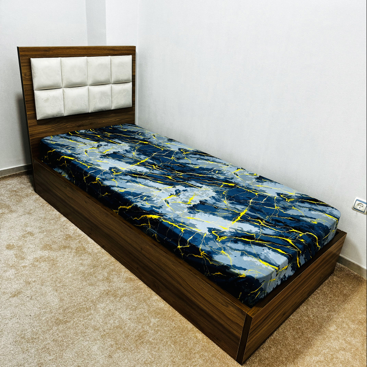 ملحفه ناتوسا مدل کشدار رعد یک نفره سایز 120×200 سانتی متر