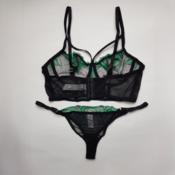 ست شورت و سوتین زنانه برتا مدل توری کد 1031ZG رنگ مشکی