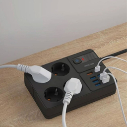 چندراهی برق گرین لاین مدل 7 USB-A Port & 1 PD Port 3250W EU