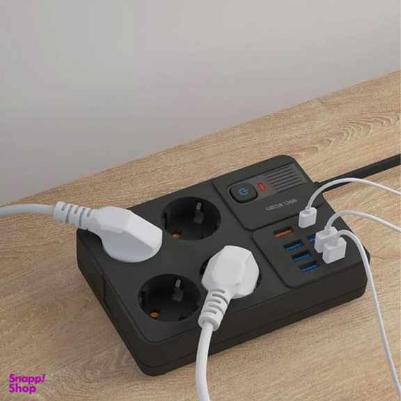 چندراهی برق گرین لاین مدل 7 USB-A Port & 1 PD Port 3250W EU