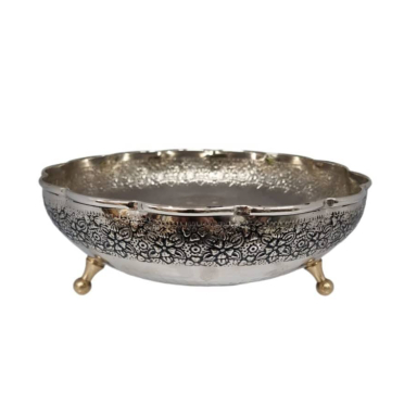 آجیل خوری سه پایه قلم زنی مدل TP-1068-0030