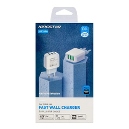 شارژر دیواری 17 وات کینگ استار مدل KW163A PD به همراه کابل MicroUSB