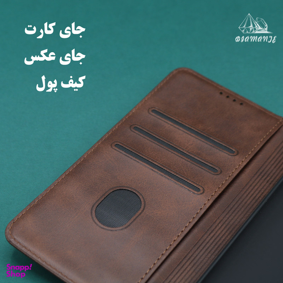 کیف کلاسوری دیامانته مدل Scusa Bk مناسب گوشی موبایل سامسونگ Galaxy A22 5G به همراه بند آویز