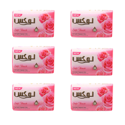 صابون رز فرانسوی و روغن بادام لوکس مدل Soft Touch وزن ۹۰ گرم بسته 6 عددی