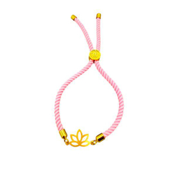 دستبند طلا ۱۸ عیار زنانه پانسی طرح لوتوس کد D50572