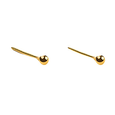 گوشواره میخی طلا 18 عیار زنانه مدل گوی طلا تی گلد کد 00199