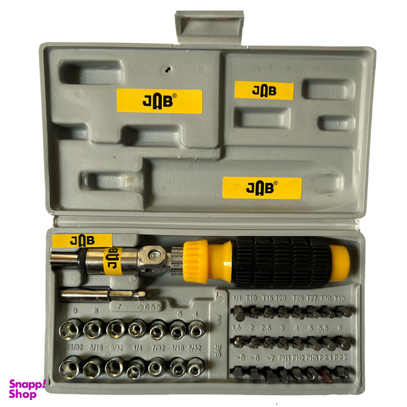 بکس و سری پیچ گوشتی جاب مدل JB-0041 C مجموعه 41 عددی