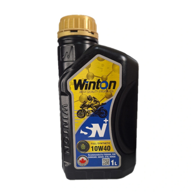 روغن موتور سیکلت تمام سنتتیک وینتون مدل 10W40 SN Plus حجم 1 لیتر