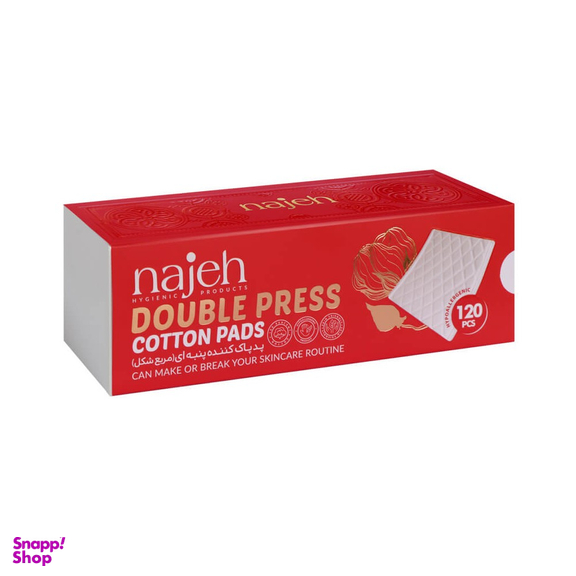 پد پاک کننده آرایش صورت ناژه مدل Double Press بسته 120 عددی