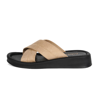 دمپایی زنانه نیکتا مدل نانسی رنگ کرم