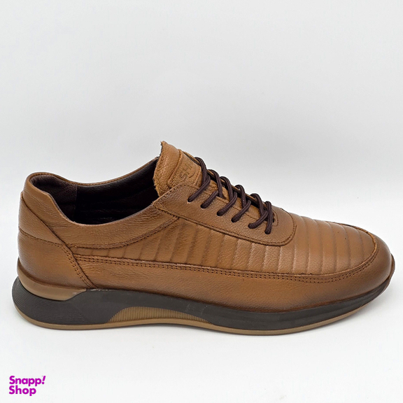 کفش راحتی مردانه شمس کد 08754 رنگ قهوه‌ای